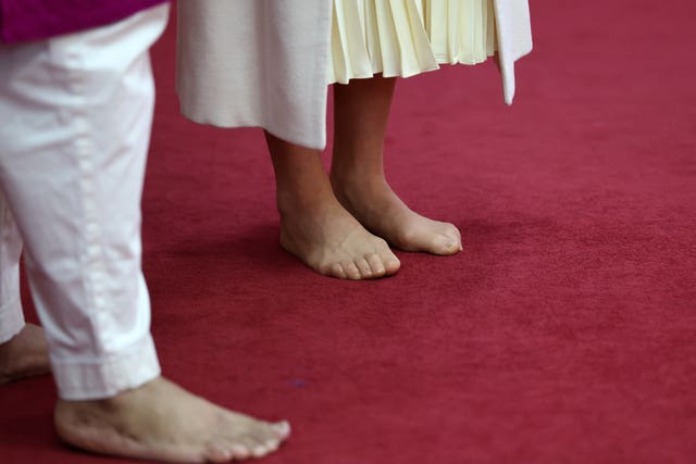 The feet of the Princess of Wales 