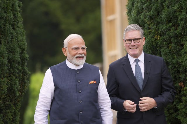 Sir Keir Starmer with Narendra Modi 
