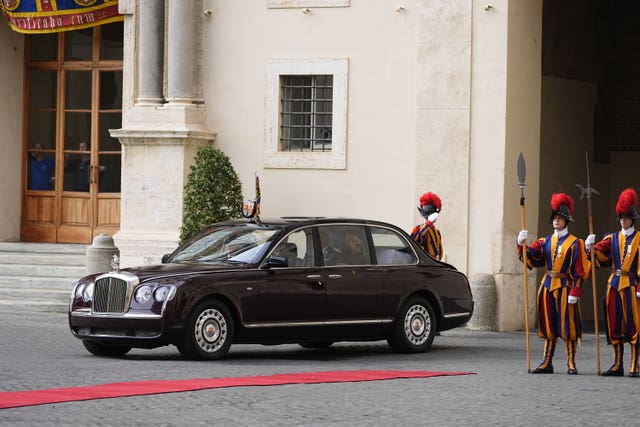 Royal limousine arrives