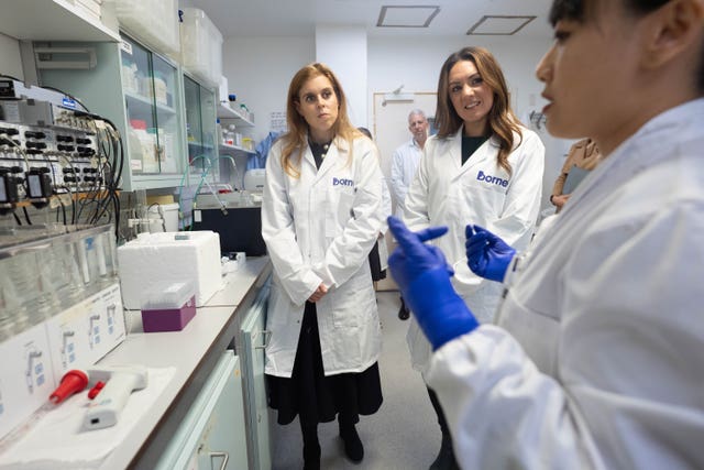Princess Beatrice made the visit to learn more about the charity’s groundbreaking work to prevent premature birth (Stefan Rousseau/PA)