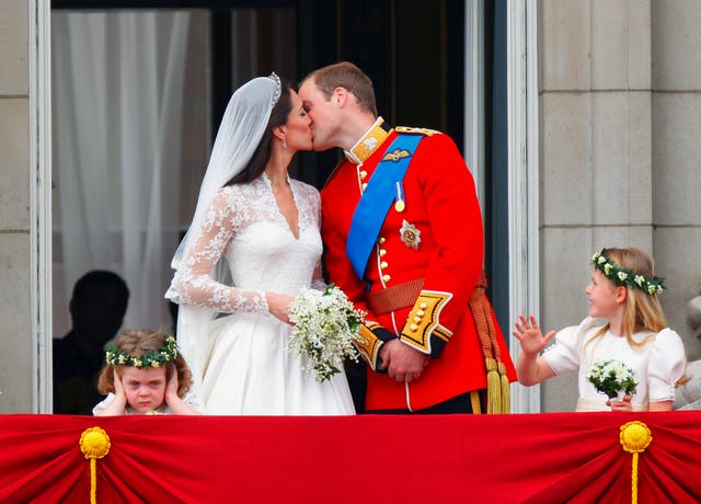 The Duke and Duchess of Cambridge on their wedding day (Chris Ison/PA)