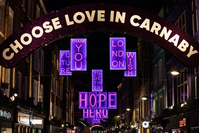 The Carnaby Christmas installation 