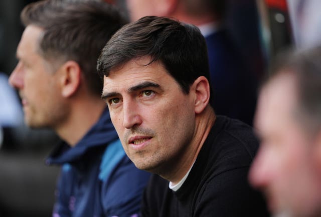 Bournemouth manager Andoni Iraola during Saturday's 2-1 win at Newcastle