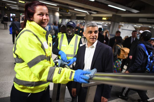 The London Mayor said wearing masks could add “another layer of protection” to the public (Stefan Rousseau/PA)