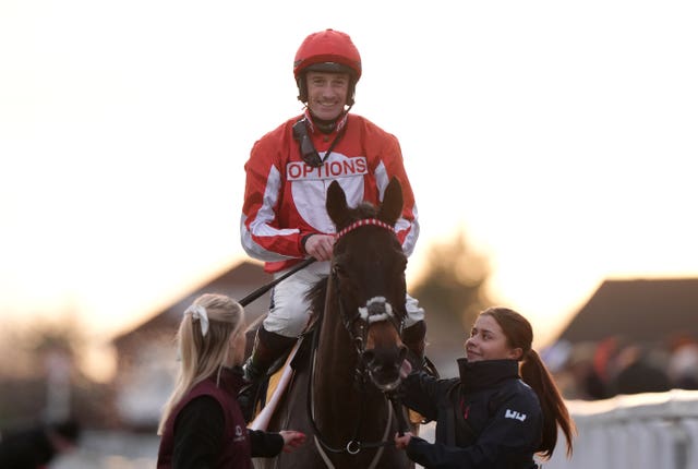 Gowel Road and jockey Sam Twiston-Davies after winning at Cheltenham