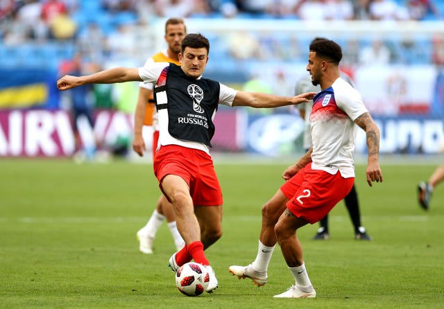 Harry Maguire, left, and Kyle Walker
