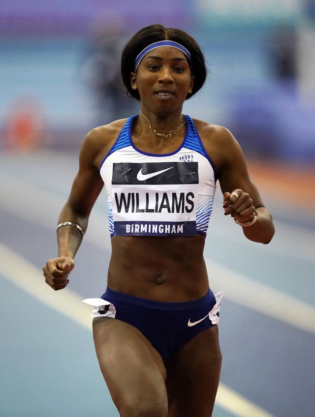 Bianca Williams on an athletics track