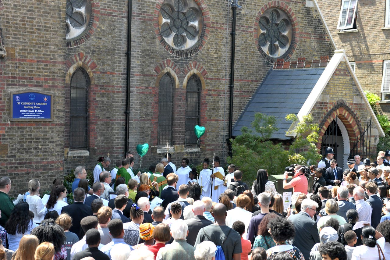 Grenfell Tower memorial garden unveiled in shadow of ruined block