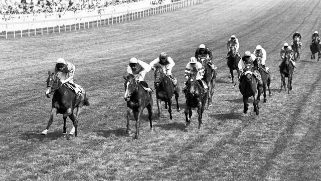 Time Charter (left) was at her best in the 1982 Oaks at Epsom
