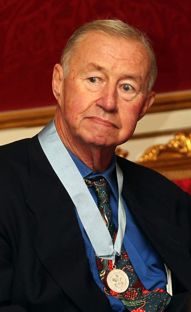 Sir Terence Conran after being presented with The Prince of Wales’ Medals for Arts Philanthropy