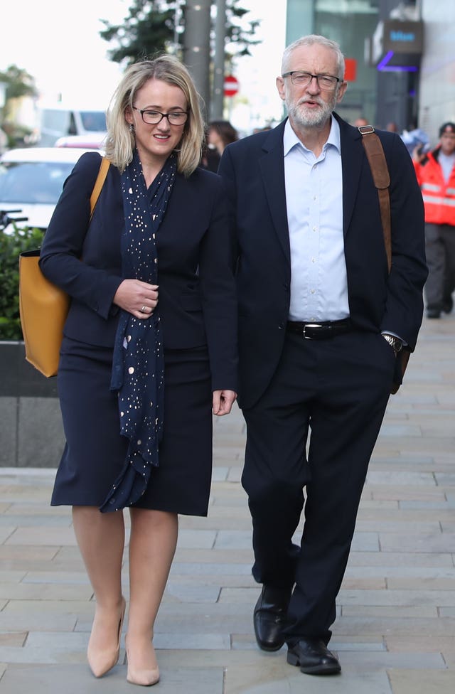 Rebecca Long-Bailey with Labour leader Jeremy Corbyn