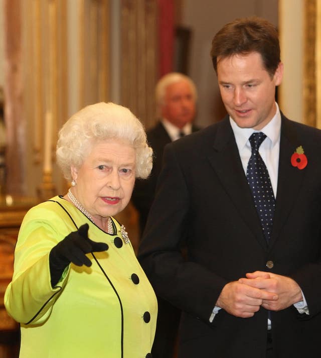Queen and Nick Clegg