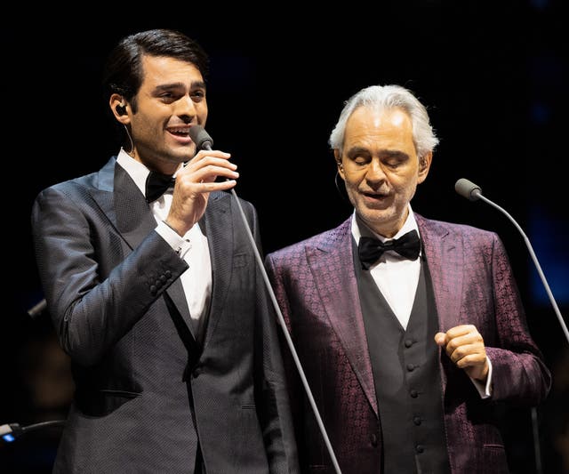 Andrea and Matteo Bocelli at the O2 Arena