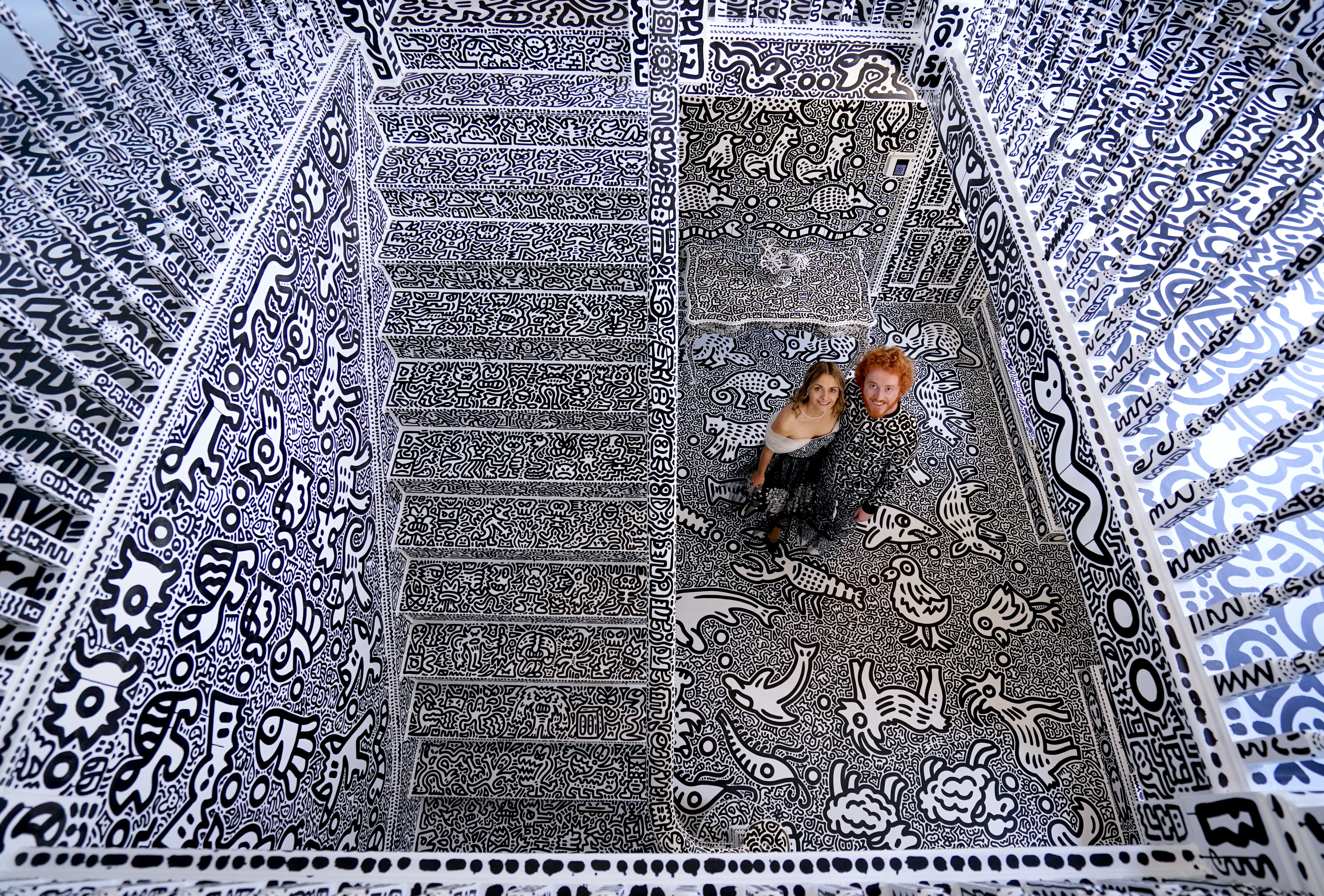 Weird Britain British Artist Mr Doodle Transforms Kent Mansion With Weird Britain British Artist Mr Doodle Transforms Kent Mansion With