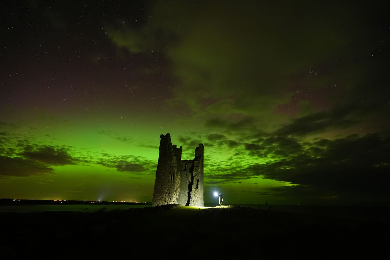 Pink Led Display Northern Lights display seen across UK may be visible again on Sunday ...