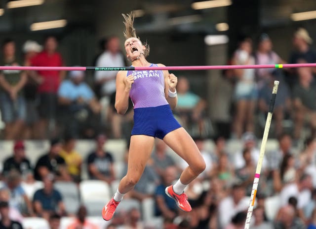 Holly Bradshaw struggled in Budapest after suffering with a stomach bug 