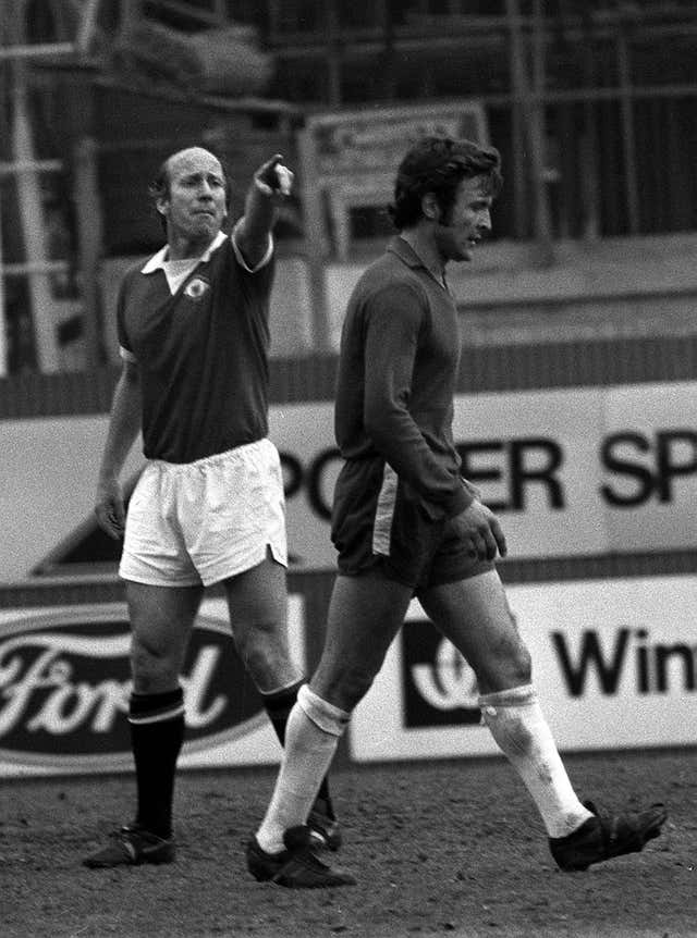 Charlton played his last game for United in April 1973 (PA).