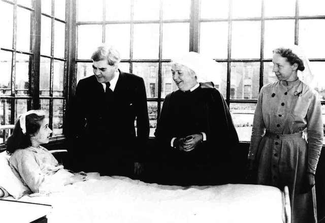 Aneurin Bevan’s visit to Park Hospital, Davyhulme, Manchester on the first day of the NHS in 1948 (handout/PA)