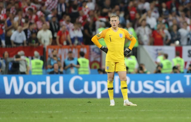 Jordan Pickford has played every game at the tournament for England 