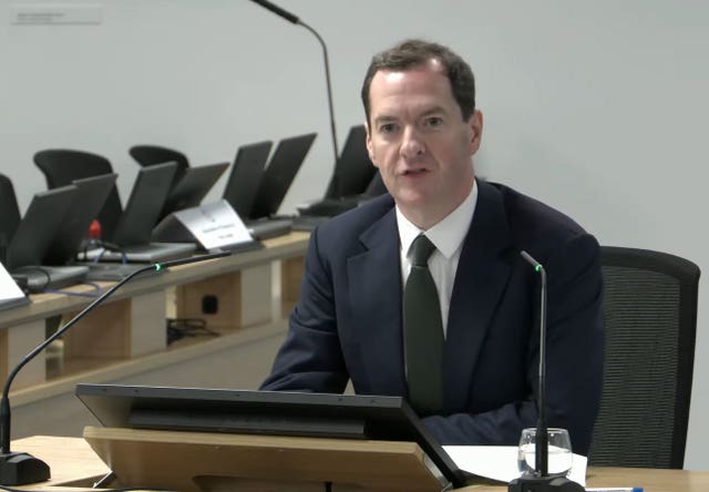 George Osborne at the Covid-19 pandemic inquiry