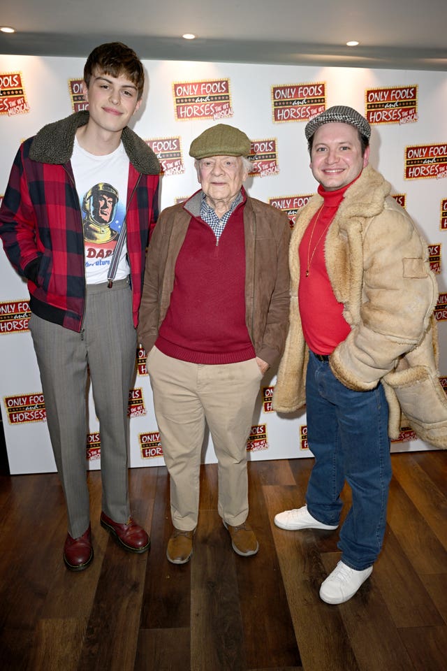 Actor Sir David Jason (centre) joins the cast ahead of opening night 