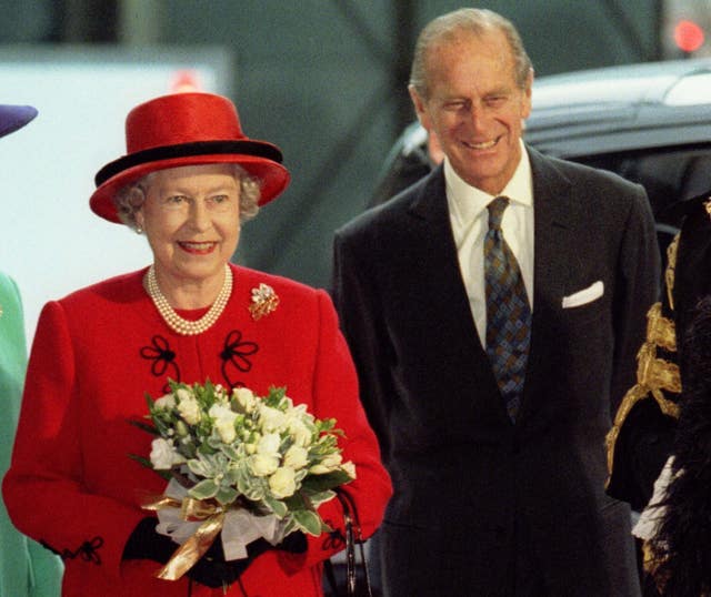 The Queen and Duke of Edinburgh marking their 50th wedding anniversary in 1997