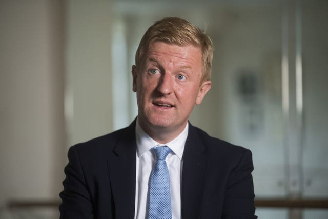 Culture Secretary Oliver Dowden at the Royal Academy of Dance in London