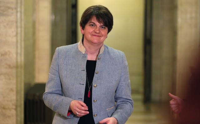 DUP leader Arlene Foster at Stormont