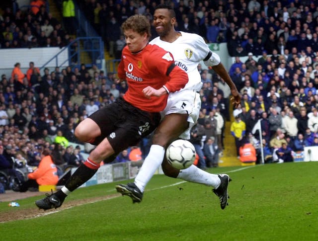 Ole Gunnar Solskjaer enjoyed the challenge of playing Leeds