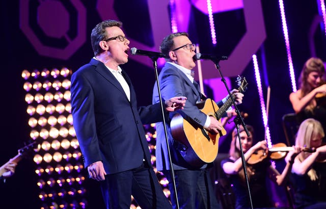 The Proclaimers performing on stage