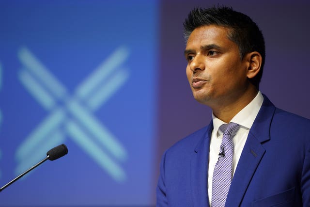 Scottish Conservative MSP Dr Sandesh Gulhane during a session “Rebuilding our NHS” on the first day of the Scottish Conservative party conference at the Scottish Event Campus (SEC) in Glasgow 