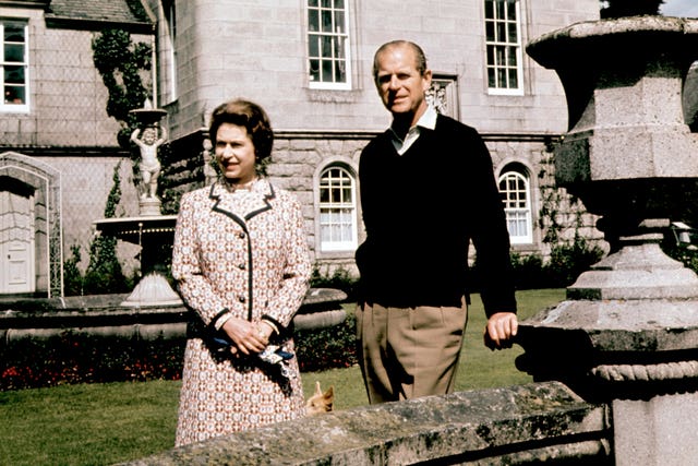 The Queen and the Duke of Edinburgh at Balmoral in 1972