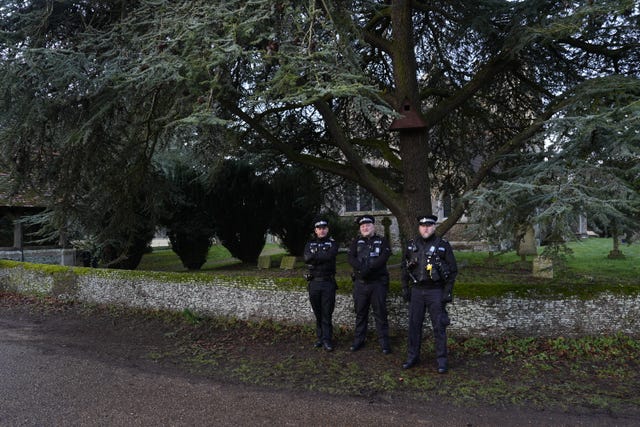 Police at Sandringham