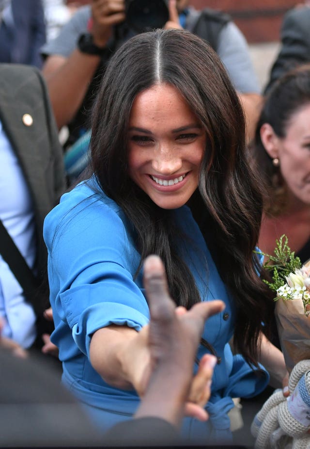 Meghan greets a well-wisher