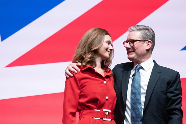 Sir Keir Starmer with his wife Victoria at the Labour Party Conference