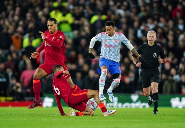 Thiago Alcantara and Manchester United’s Jesse Lingard