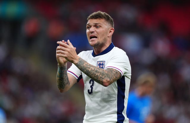 England’s Kieran Trippier during the friendly loss to Iceland