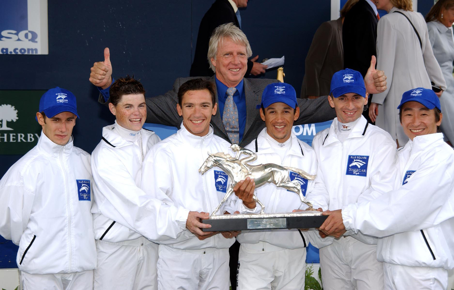 Gerald Mosse (second right) was part of a winning Rest of the World team in 2001