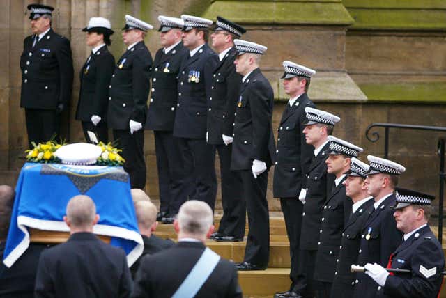 The funeral of Pc Ian Broadhurst 