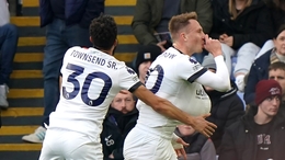 Luton’s Cauley Woodrow (right) celebrates scoring a late equaliser (Bradley Collyer/PA)