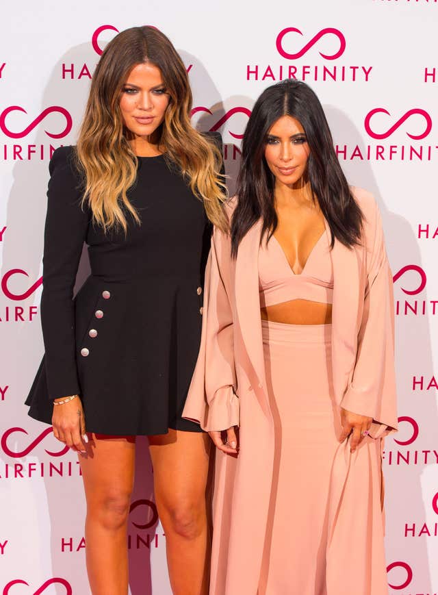 Kim Kardashian-West has spoken about her sister Khloe's relationship with basketballer Tristan Thompson (Dominic Lipinski/PA)