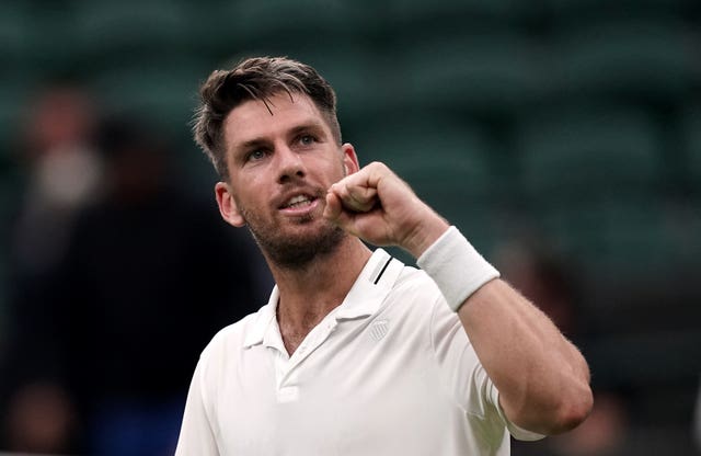 Cameron Norrie clenches his fist