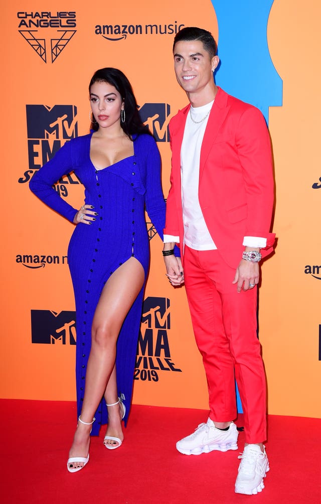 Georgina Rodriguez and Cristiano Ronaldo attending the MTV Europe Music Awards 2019