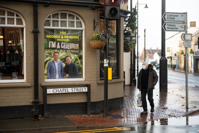 Window displays in Abergele, North Wales, ahead of the launch of the new series of I’m A Celebrity… Get Me Out Of Here! which is taking place at Gwrych Castle 