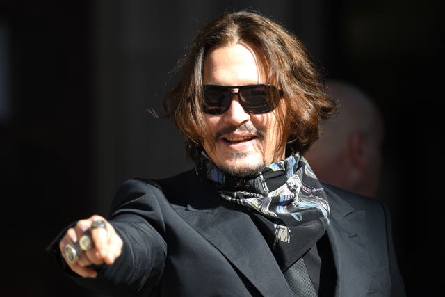 Actor Johnny Depp at the High Court in London