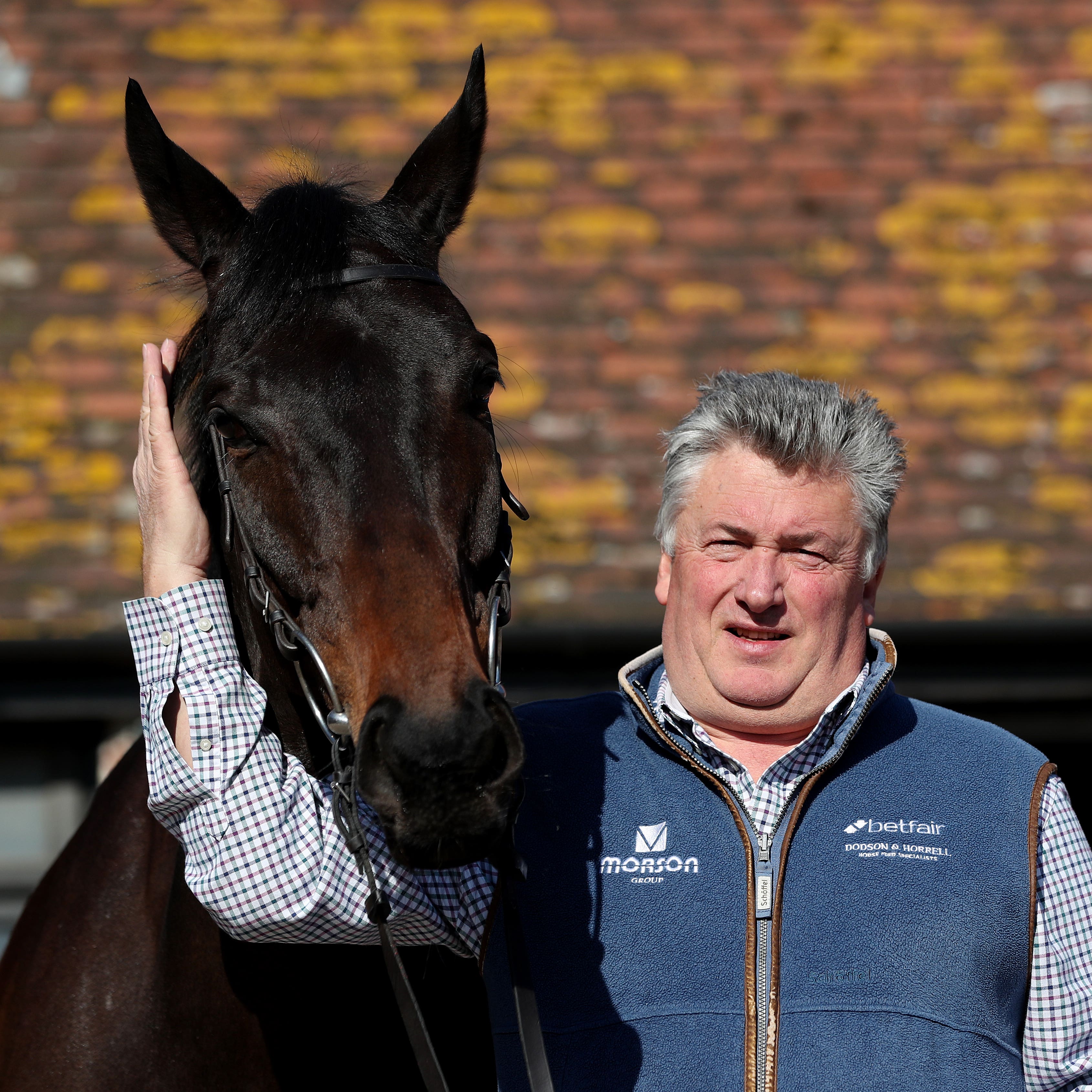 Paul Nicholls with this year's big Cheltenham Gold Cup hope Clan Des Obeaux