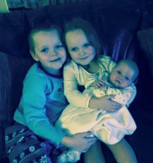 Brandon, Lacie and Lia Pearson, who died following the blaze (Greater Manchester Police/PA) 