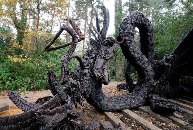 Dragon sculpture created by Jim Poolman (Gareth Fuller/PA)