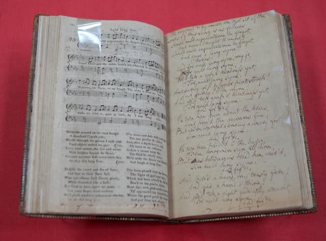 Original manuscript of Auld Lang Syne