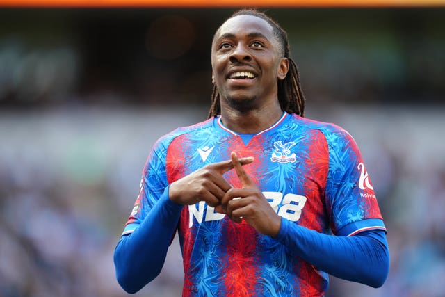 Crystal Palace’s Eberechi Eze celebrates scoring
